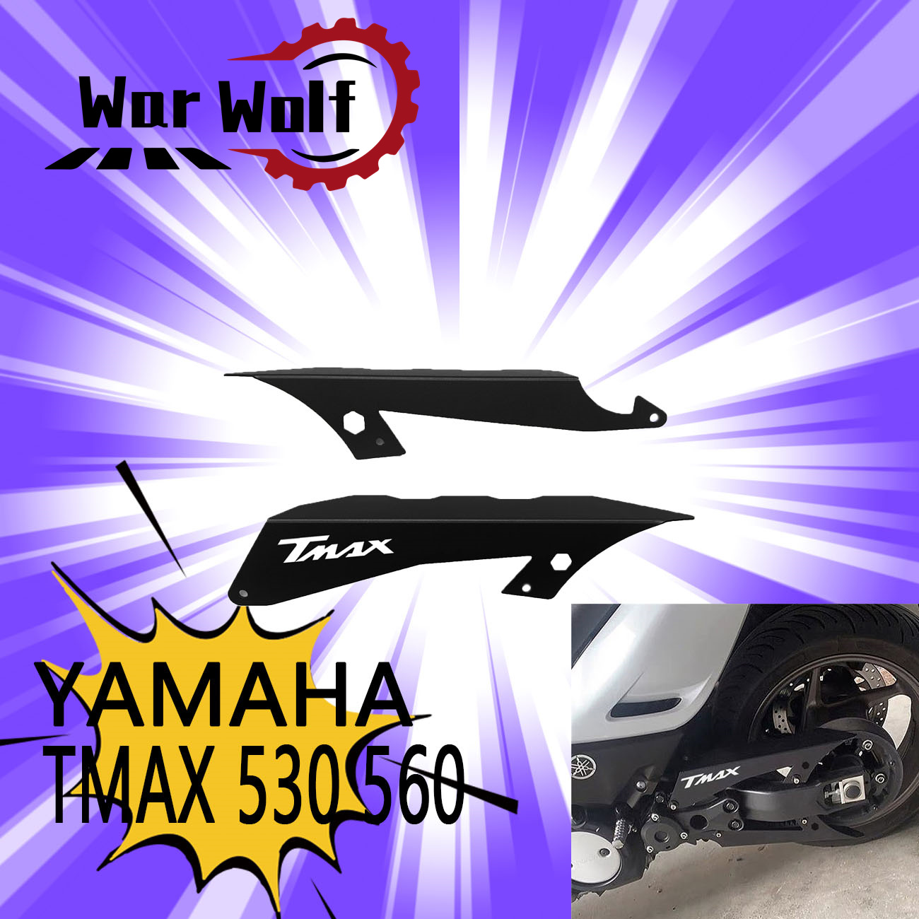 Tech Accessories & Gadgets - オートバイチェーンカバープロテクターチェーンガード CNC アルミアクセサリーヤマハ T-MAX530 T-MAX560 TECH