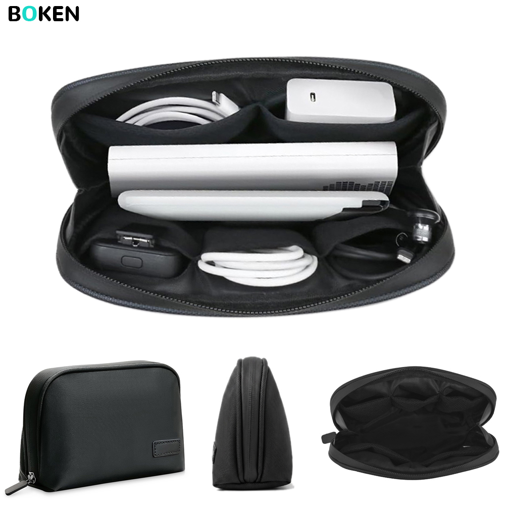 Tech Accessories Travel - 軽量防水テックポーチ、ポータブル電子機器アクセサリーケース、コード充電器収納バッグ、旅行、自宅、オフィス用