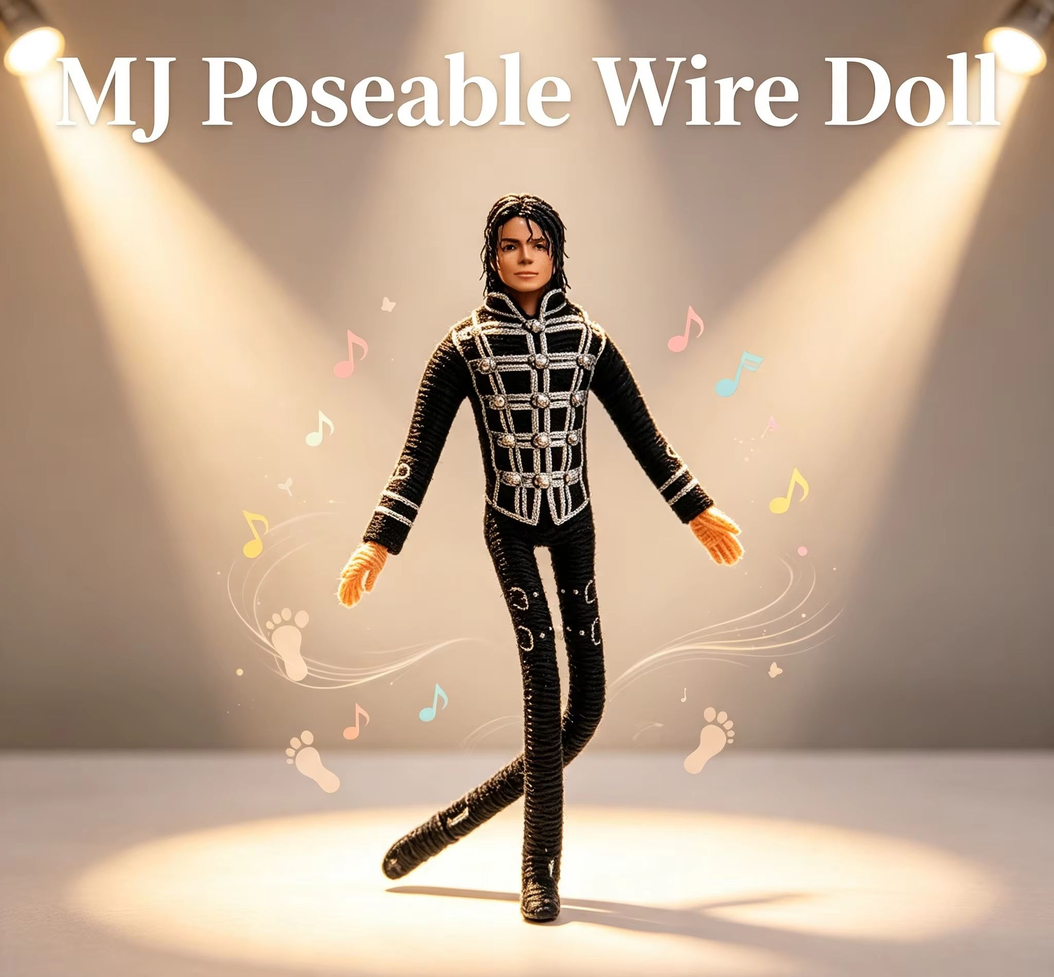 Tech Home Accessories - マイケル・ジャクソン可動関節ぬいぐるみアニメコスプレ小道具アクションフィギュアホームルーム装飾グッズファンへのギフト