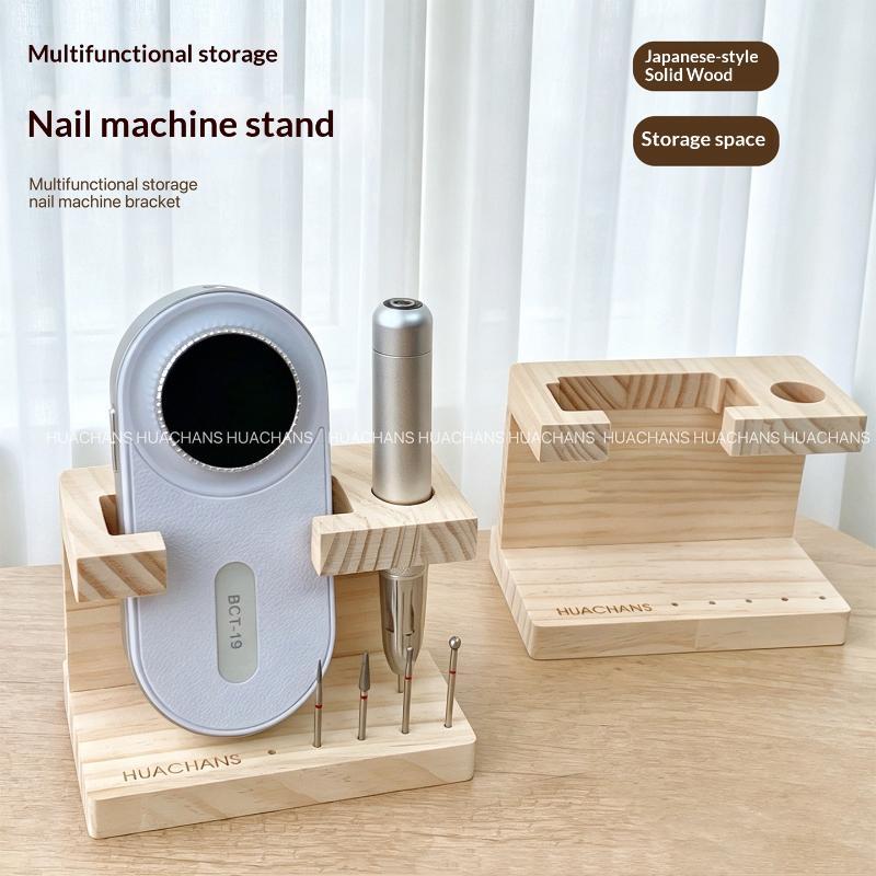 Nail Tech Accessories - 1 個夏用ネイルドリルマシンビット木製ホルダーネイルトレーニングネイルアートアクセサリー DIY マニキュア収納ラック