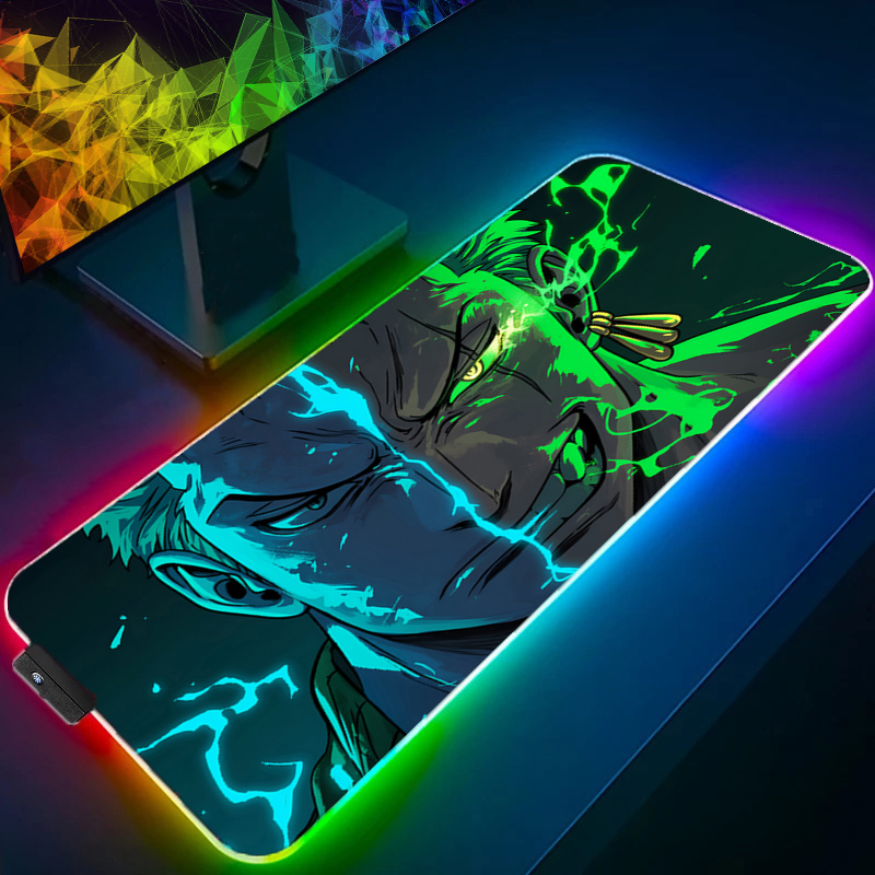 Tech Accessories Desk - ワンピースゾロマウスパッド RGB ゲームアクセサリー Gabinete ゲーマー PC