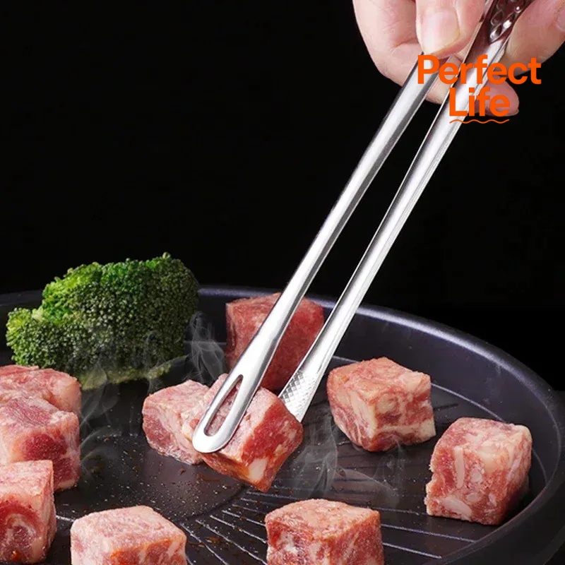 Hi Tech Kitchen Accessories - 1/2 個ステンレス鋼バーベキューグリルトング肉調理ピンセットキッチンバーベキュークリップ調理器具アクセサリートングクリップバーベキュー