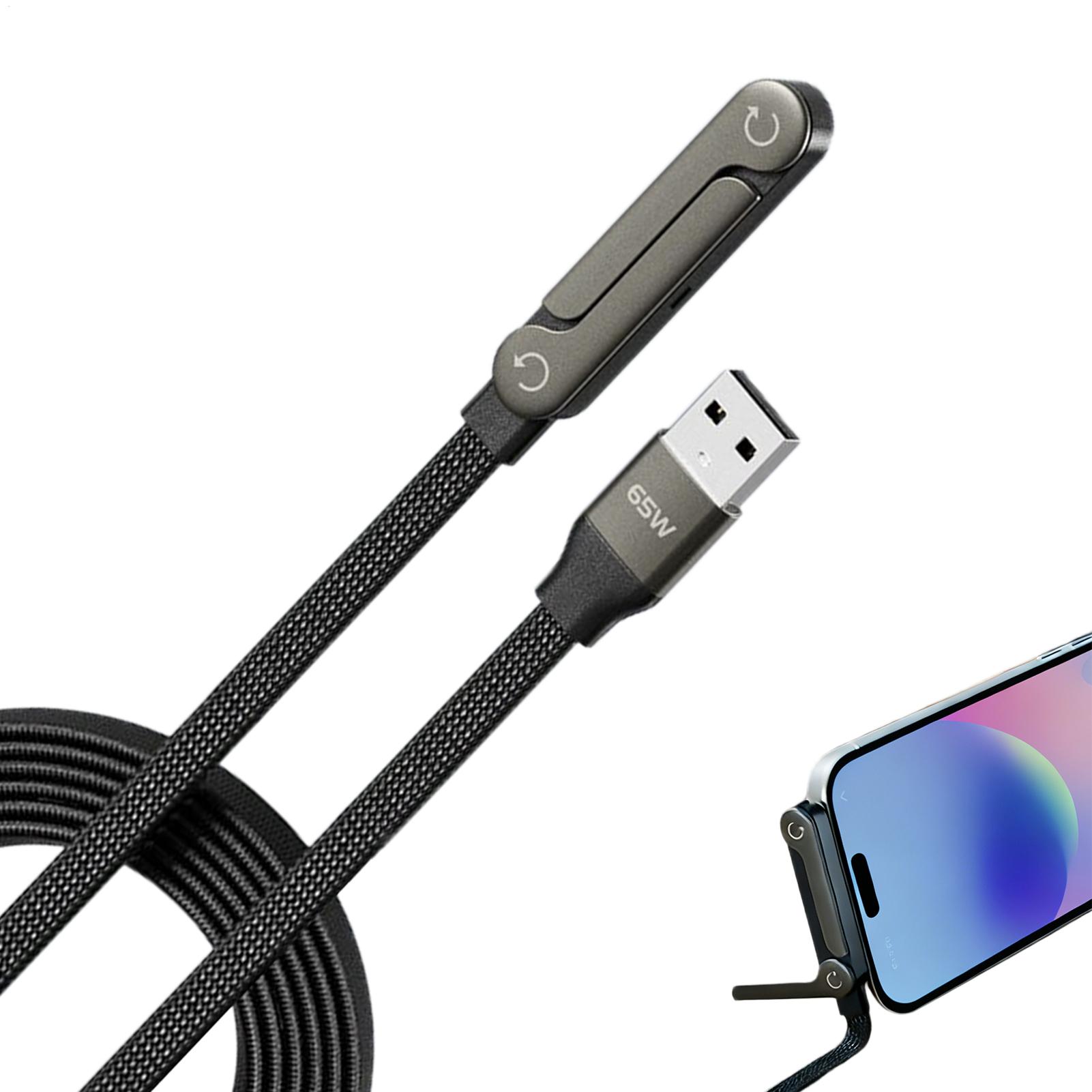 Tech Accessories For Home Office - 見えないホルダー付き充電ケーブル 2-in-1 携帯電話アクセサリー 超高速充電ケーブル 家庭 オフィス