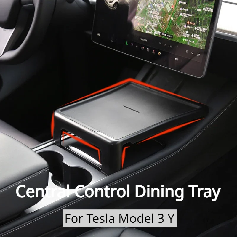 Tech Accessories Desk - テスラモデル3 y,多機能,食品,コーヒーテーブル,小さなテーブルデスク,車のインテリアアクセサリー用のダイニングトレイ