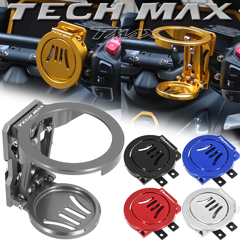 Tech Accessories 2022 - オートバイアクセサリー水ドリンクカップホルダー飲料ケトルスタンドマウントヤマハ TMAX 560 テックマックス 2022 2023