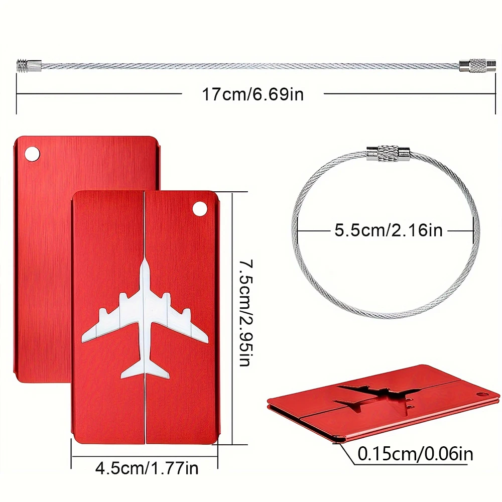 アルミ合金旅行荷物タグ吊り下げタグスーツケースタグ飛行機名  - Tech Accessories Travel のレビューと価格
