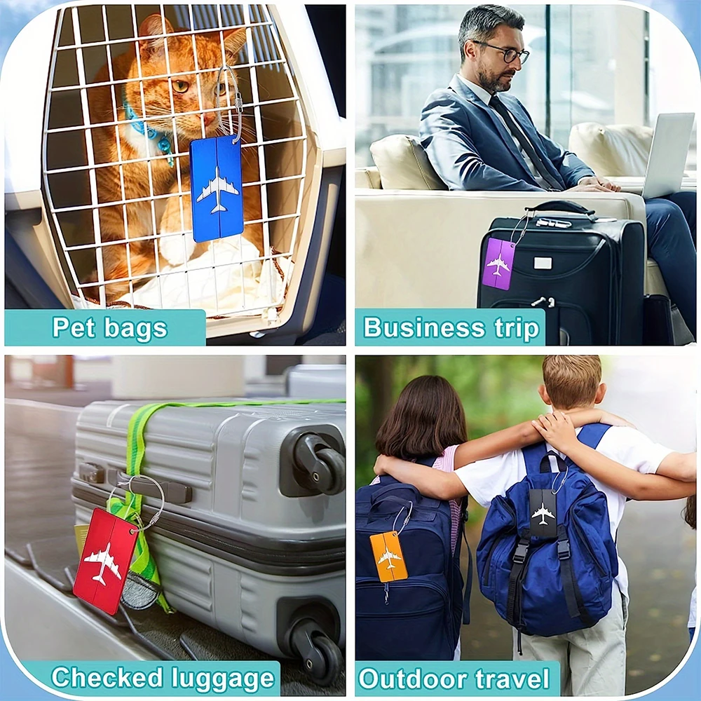 アルミ合金旅行荷物タグ吊り下げタグスーツケースタグ飛行機名  - Tech Accessories Travel のレビューと価格