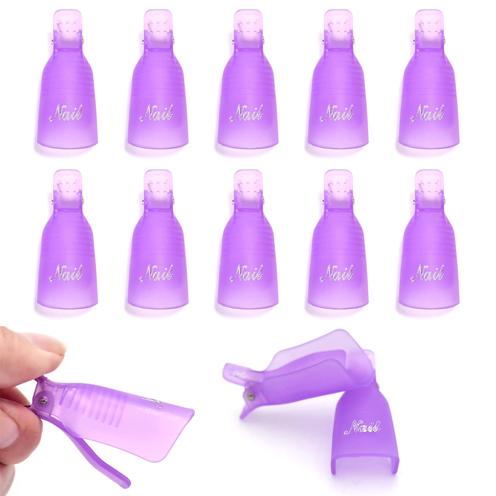 10個入り プラスチック製 ネイルアート ソークオフ キャッ - Nail Tech Accessories のレビューと価格