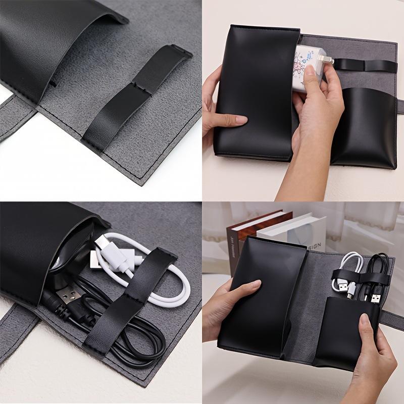 1PC PU レザーマルチコンパートメントオーガナイザーポー - Tech Accessories Travel のレビューと価格
