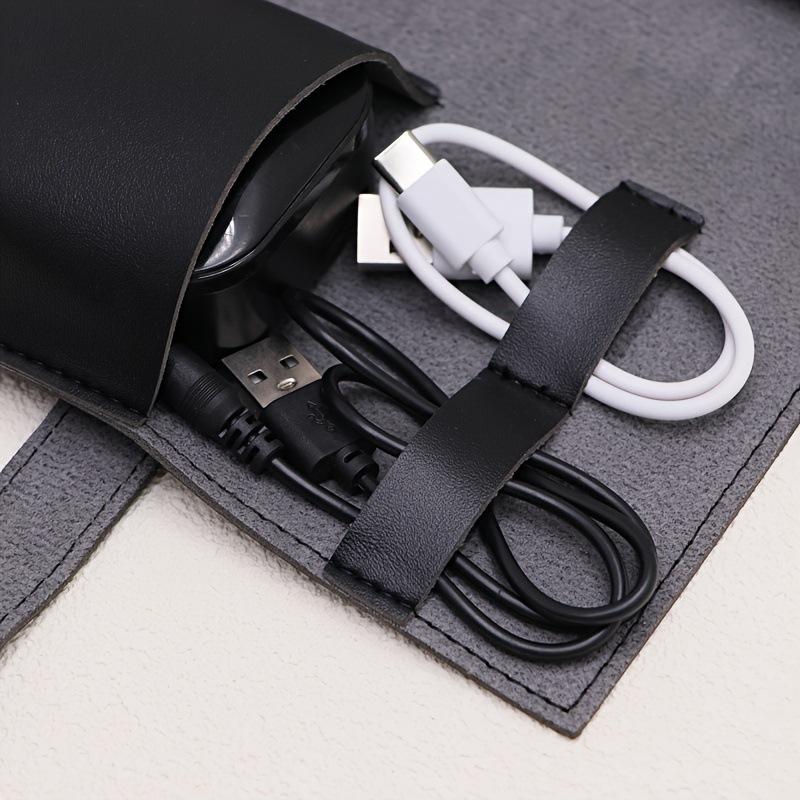 1PC PU レザーマルチコンパートメントオーガナイザーポー - Tech Accessories Travel のレビューと価格