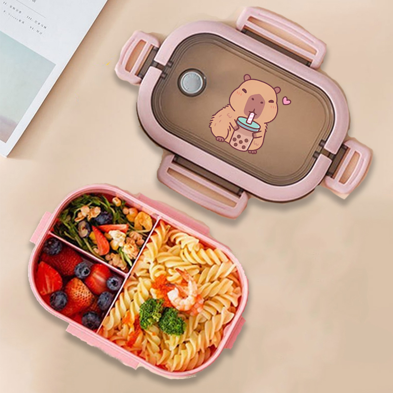 カピバラ弁当箱アニメ動物プリント食品保存容器子供学校ピクニッ - Tech Home Accessories のレビューと価格