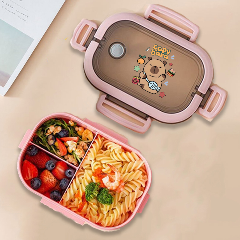 カピバラ弁当箱アニメ動物プリント食品保存容器子供学校ピクニッ - Tech Home Accessories のレビューと価格