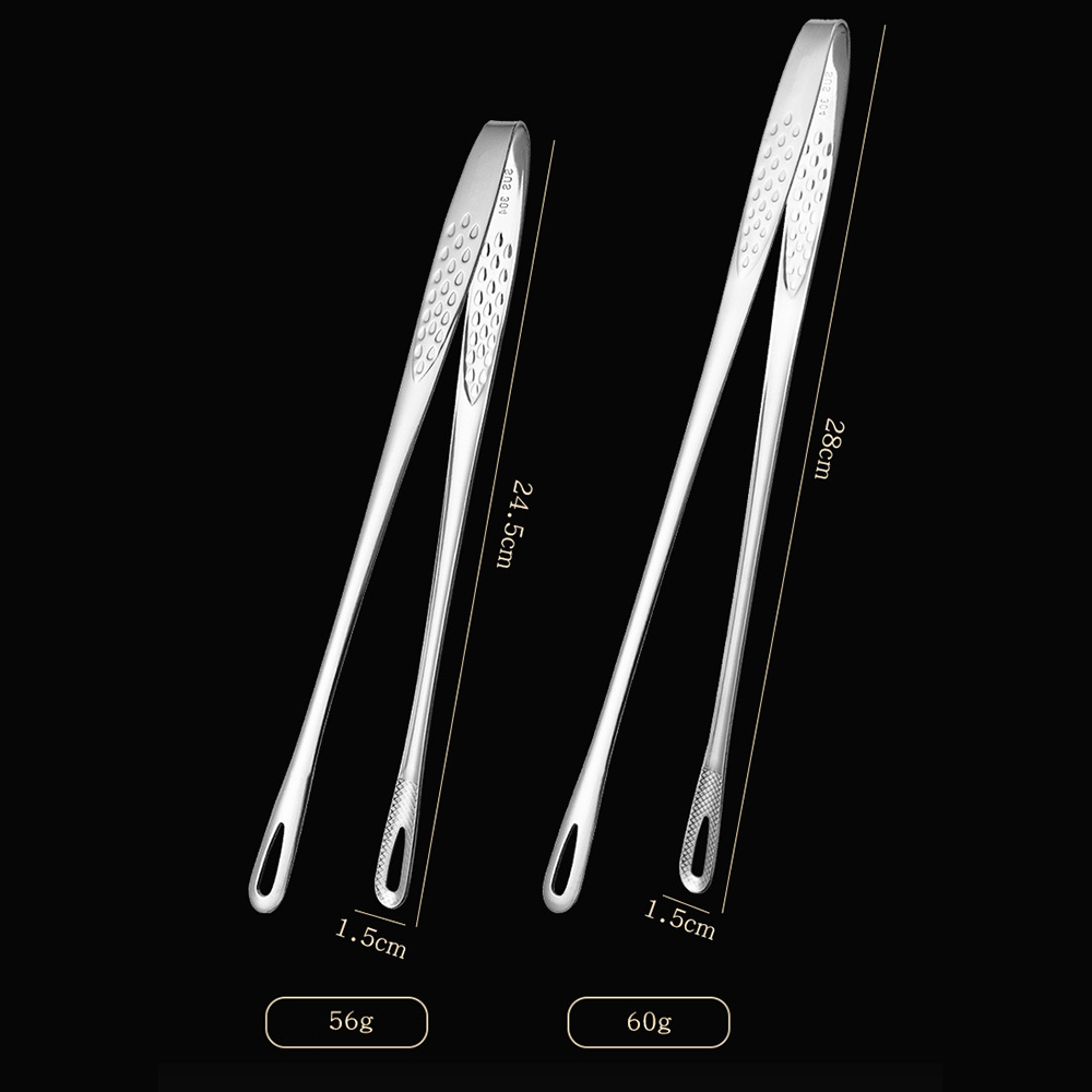 304ステンレス鋼フードトング、ロングハンドル、滑り止めバー - Hi Tech Kitchen Accessories のレビューと価格