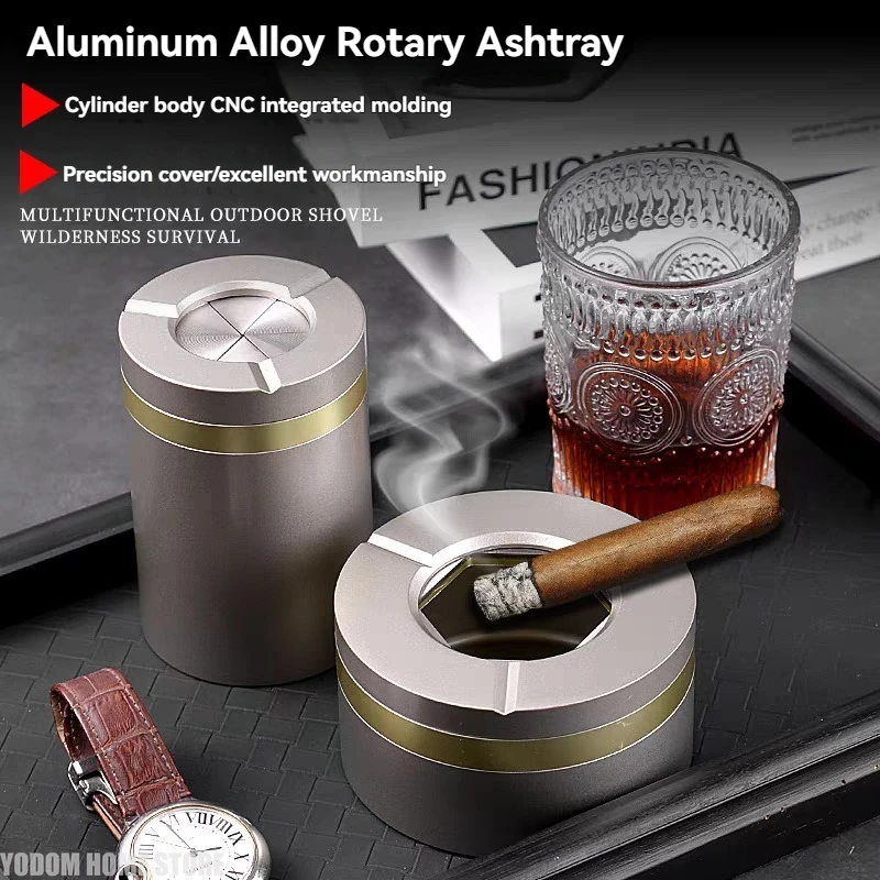 高級機械式回転灰皿（蓋付き）- プレミアムシガーアクセサリー - Unique Tech Accessories Gifts のレビューと価格