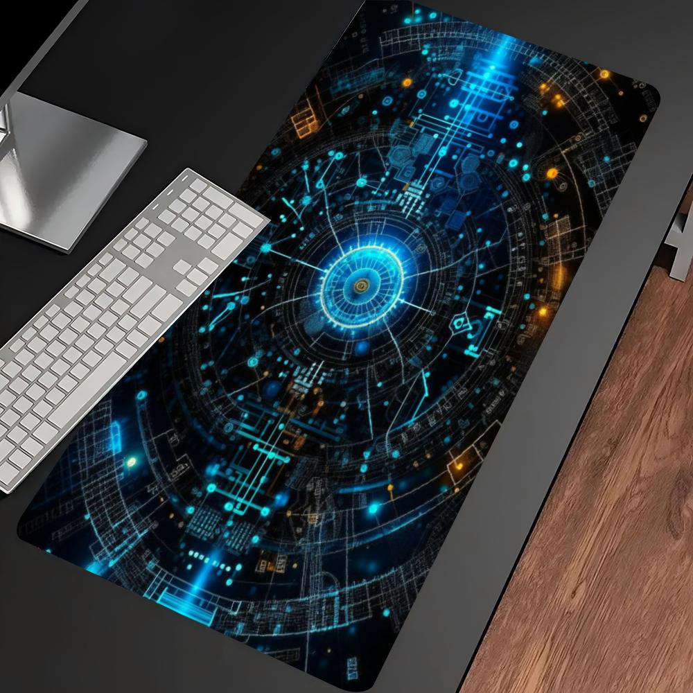 ブルーテックサーキットサイバーパターン大型ゲーミングマウスパ - Tech Accessories For Home Office のレビューと価格