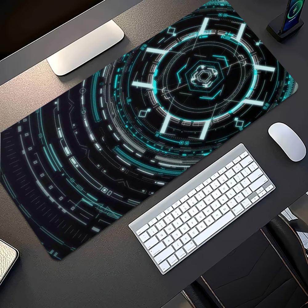 ブルーテックサーキットサイバーパターン大型ゲーミングマウスパ - Tech Accessories For Home Office のレビューと価格