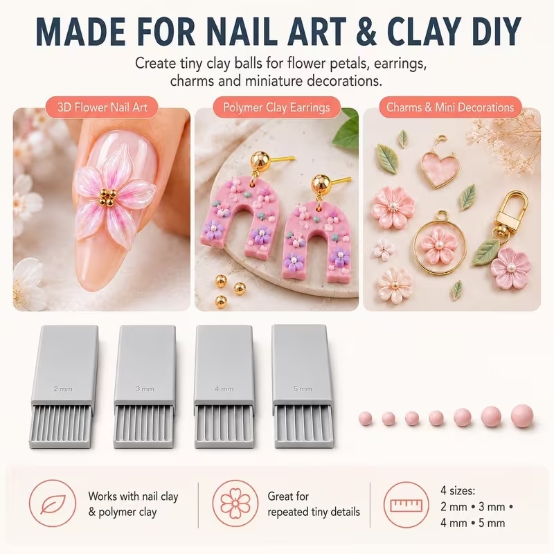 3Dプリントクレイジェルボールメーカーツール、3Dジェルフラ - Nail Tech Accessories のレビューと価格