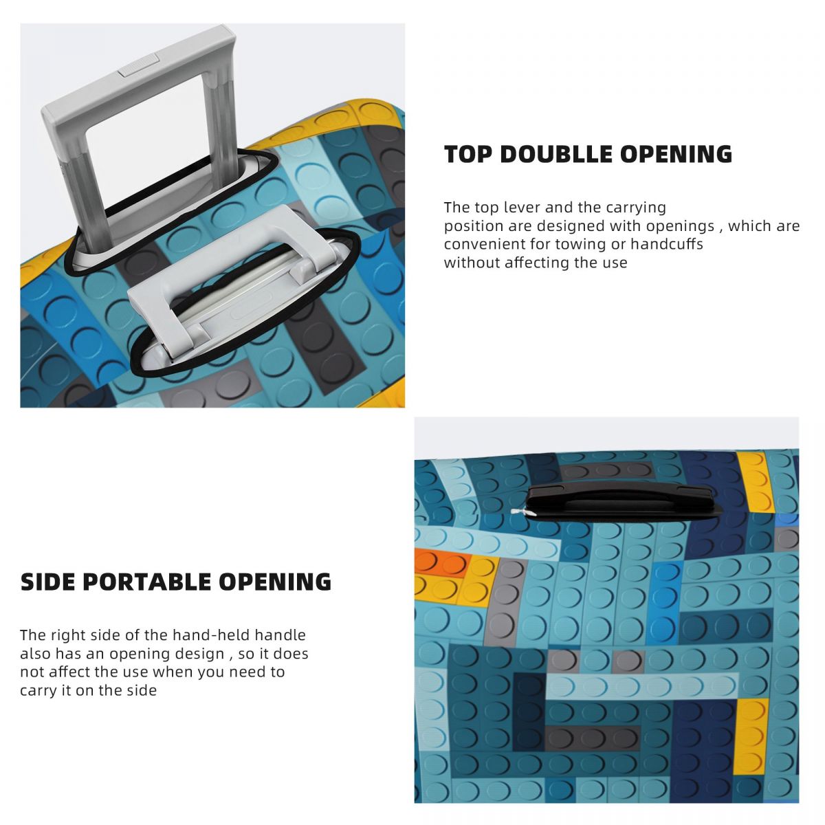 ブルーテックピクセルビルディングブロックテクスチャスーツケー - Tech Accessories Travel のレビューと価格