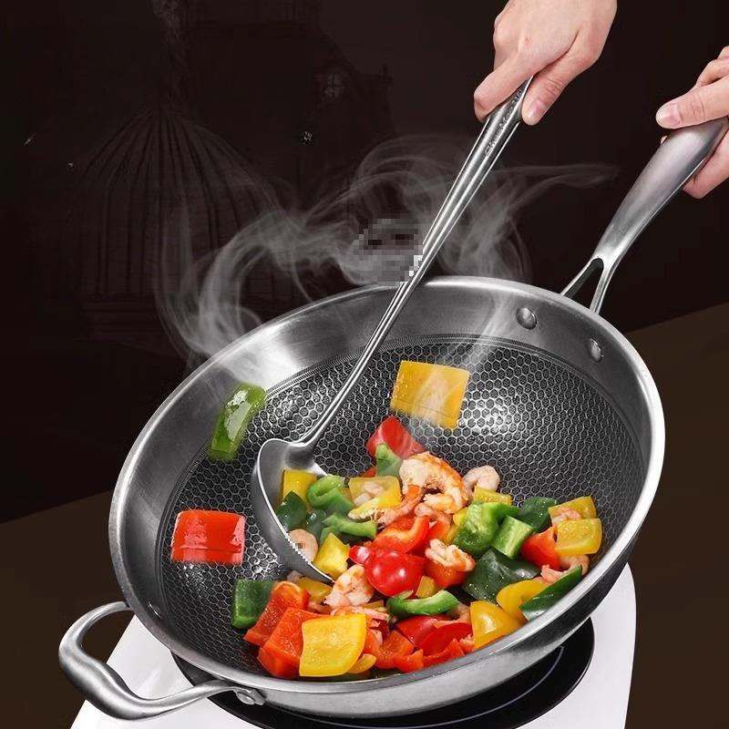 食品用ステンレス製中華鍋用スパチュラ、金属製キッチン用品、穴 - Hi Tech Kitchen Accessories のレビューと価格